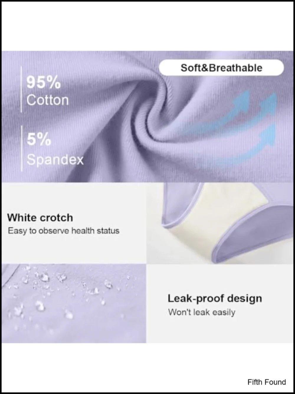 Mid-Waist Incontinence Underwear for Women Leak Proof Panties Washable